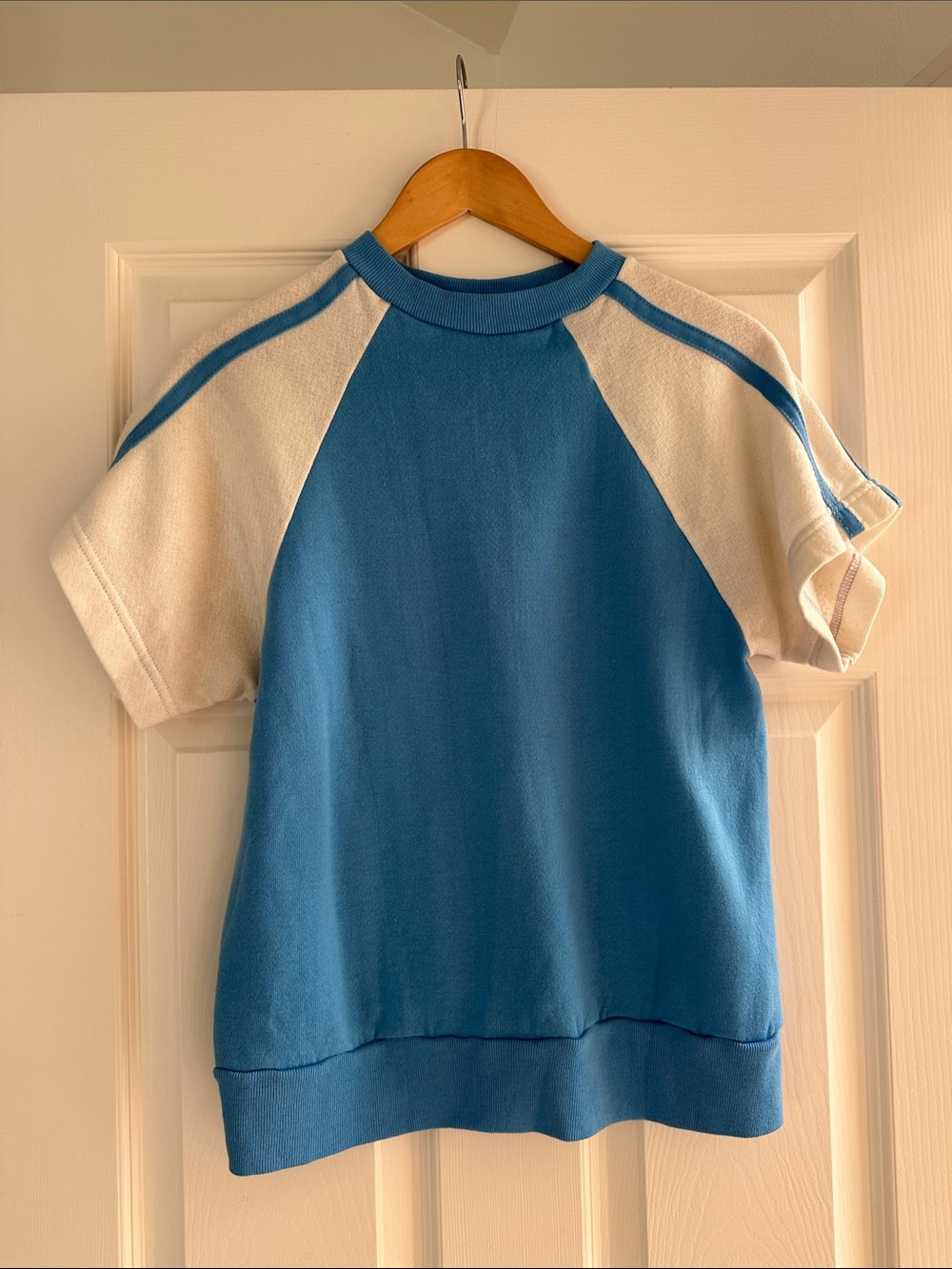 Blue and Cream Sweatshirt Tee